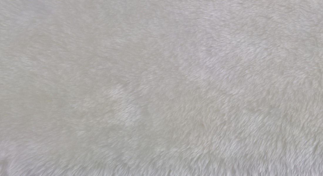 Poťahová plyš, čalúnická, biela, vlas 20 mm 