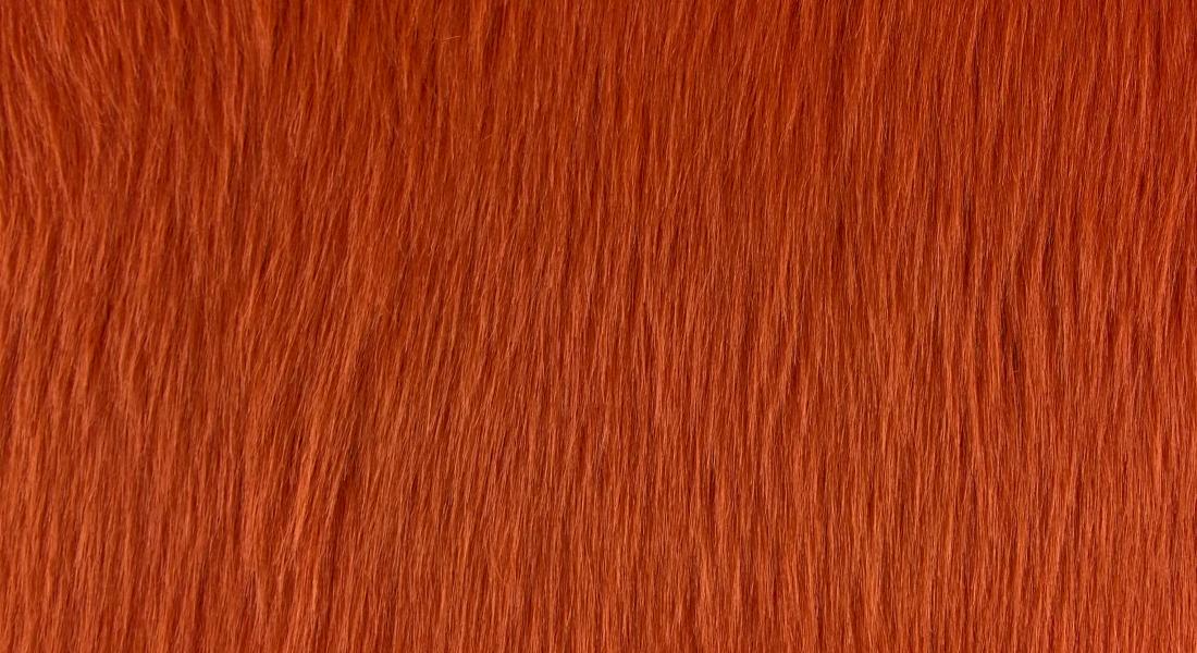 Umelá kožušina červeno oranžová