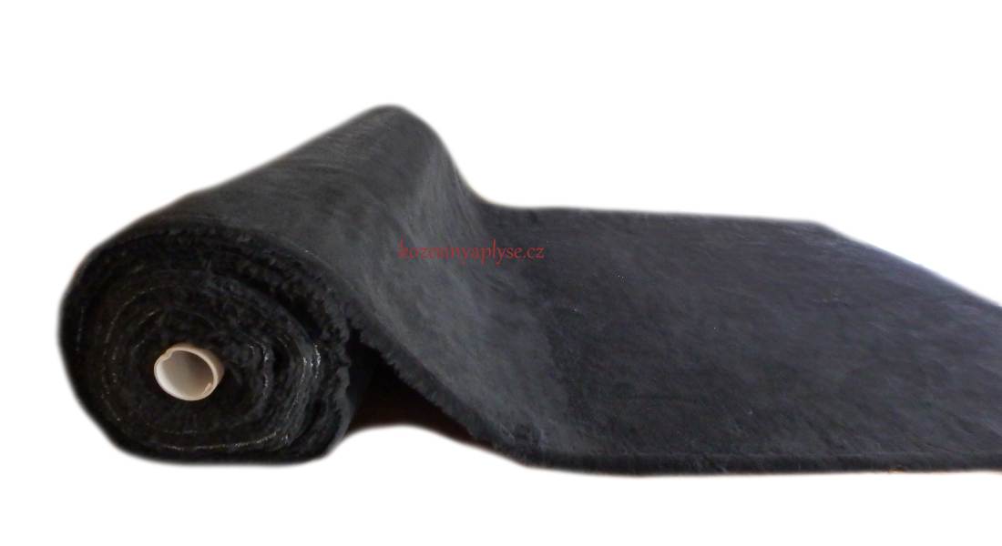 Plyš černá zateplovací