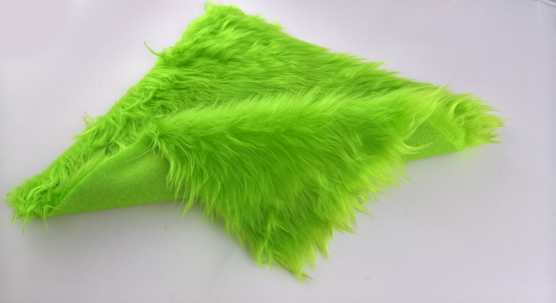 Umelá kožušina jarná zelená