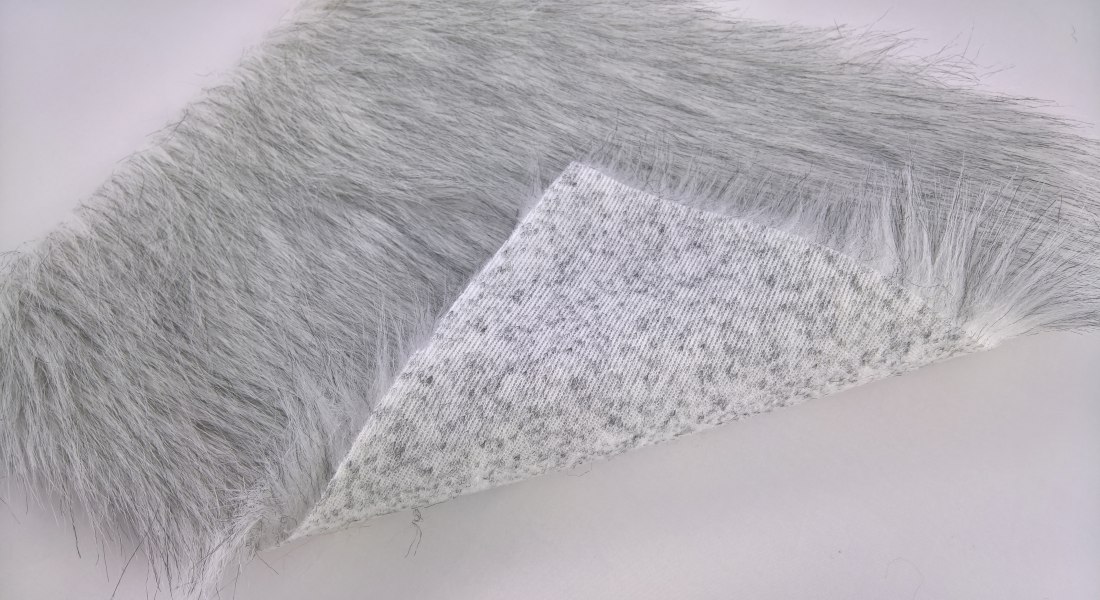 Umelá kožušina, čierno biela, šírka 150 cm, vlas 60 mm, metráž
