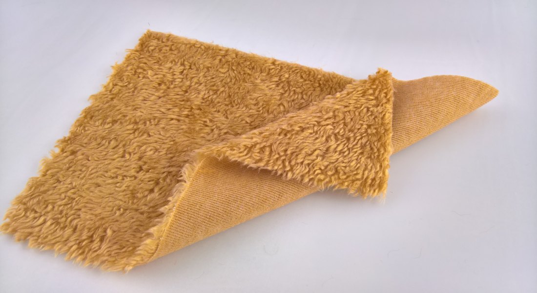 Leskymo beránek, oříšková, šíře 150cm (metráž)