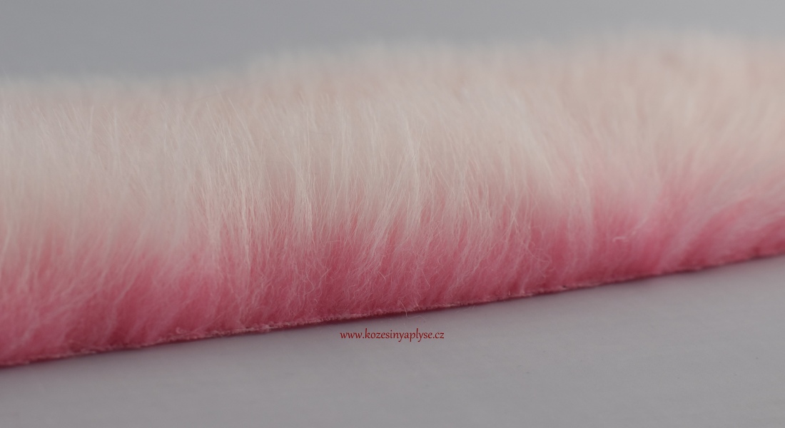 Kožušinový lem, SOFT PINK, vlas 50 mm