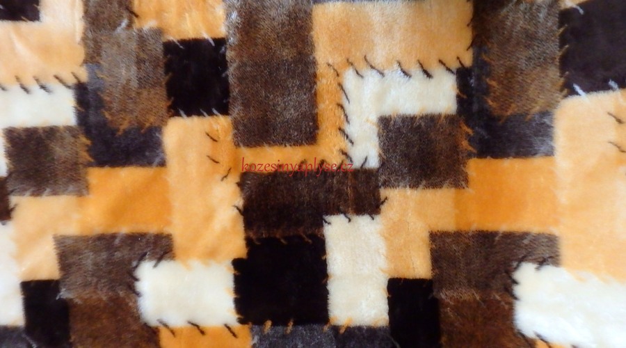 Leskymo, oranžové, vzor kostky, šíře 150 cm