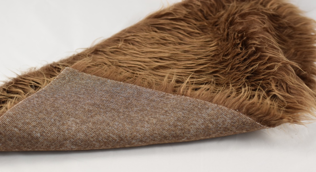 Umelá kožušina kostýmová hnedá, šírka 160