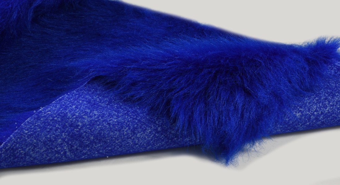 Umelá kožušina kráľovsky modrá, šírka 150, vlas 60 mm, metráž
