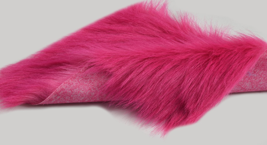 Umelá kožušina ružová, šírka 150, vlas 60 mm, metráž