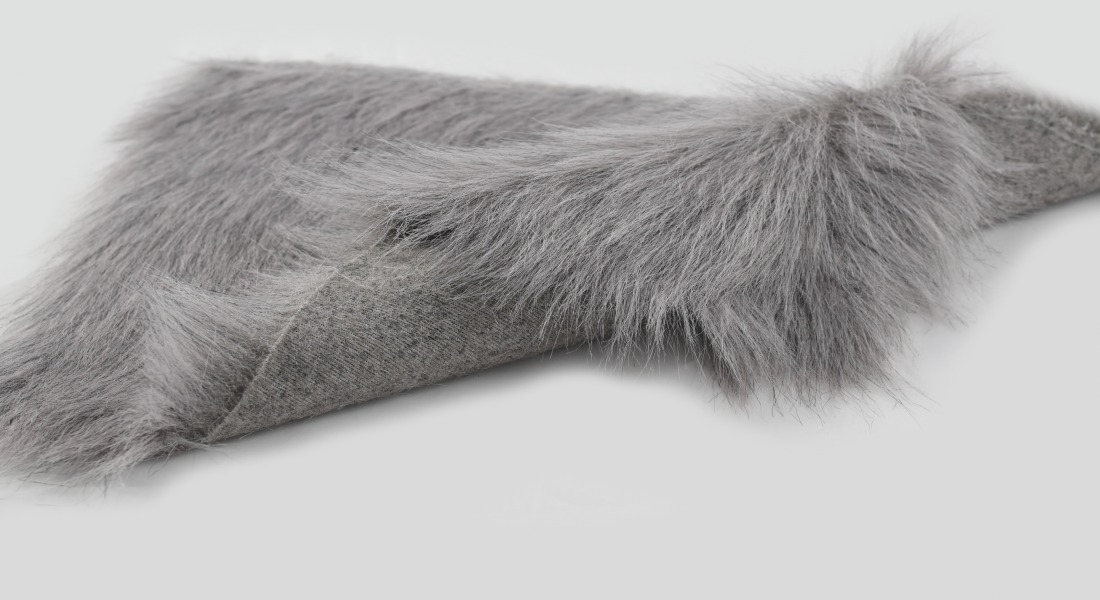 Umelá kožušina melír - svetlo šedé, šírka 150 cm vlas 60 mm
