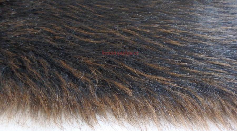 Umelá kožušina čierna melír tmavo hnedé