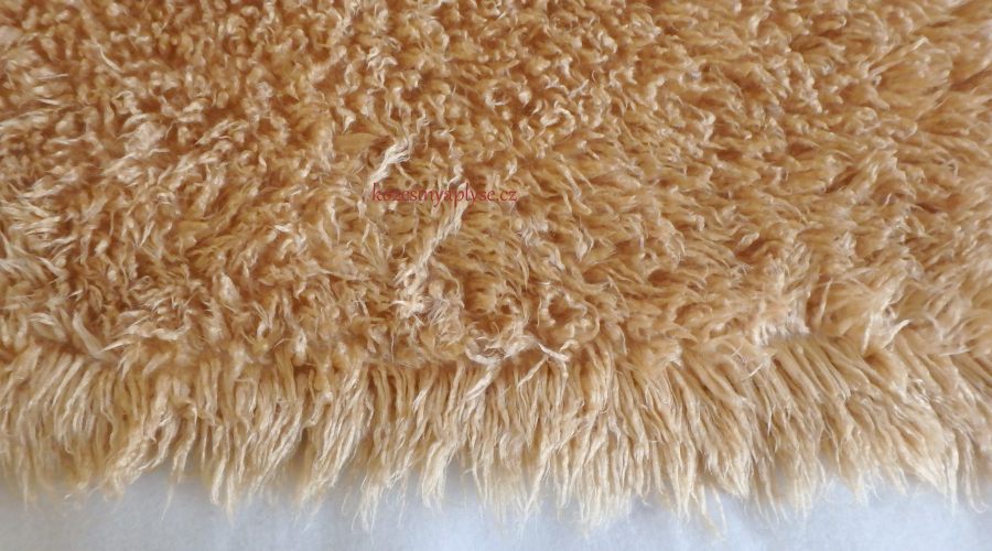 Umělá kožešina vlas 35 mm tmavě béžová 