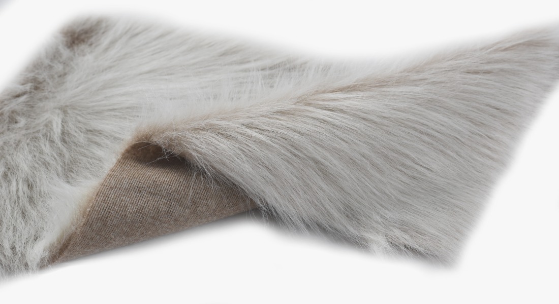 Umelá kožušina, koralová, vlas 60 mm, šírka 150 cm, metráž