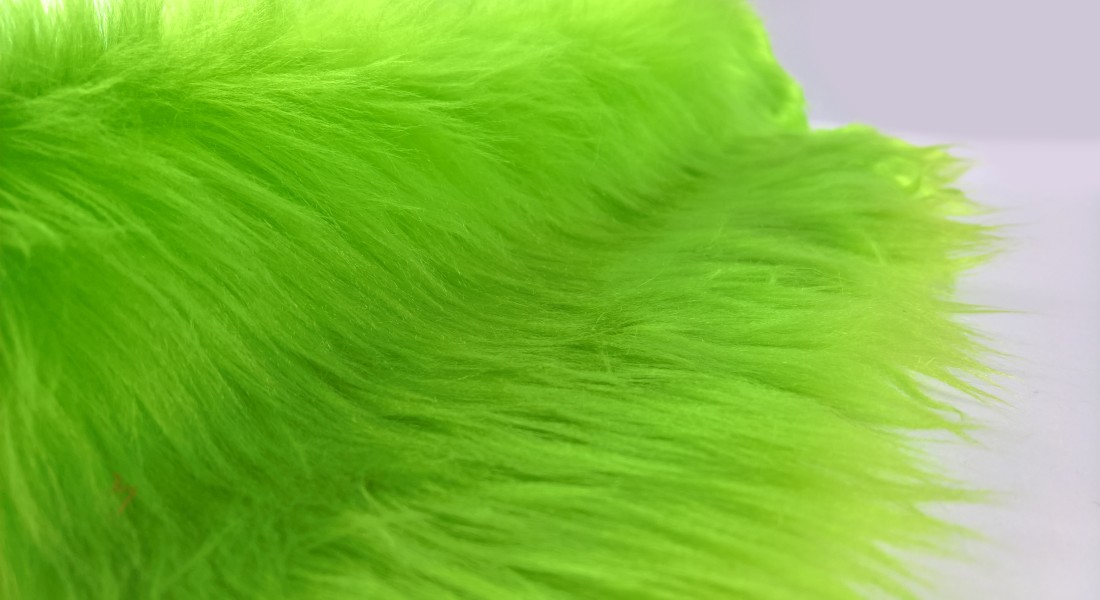 Umelá kožušina jarná zelená