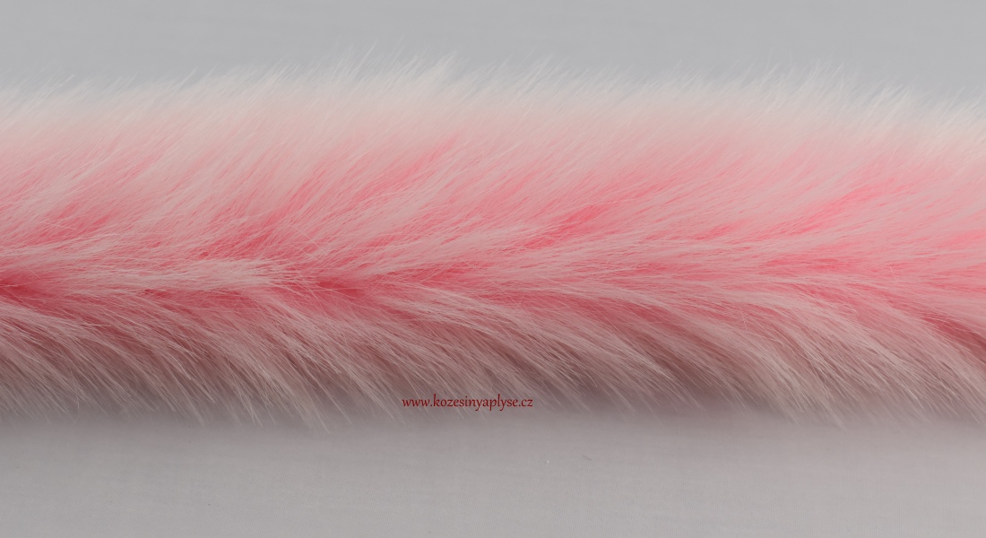 Kožušinový lem, SOFT PINK, vlas 50 mm