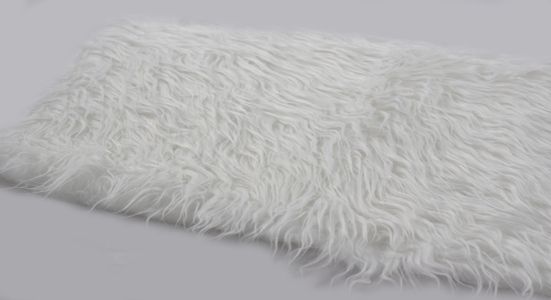 Umelá kožušina bielá, šírka 150, vlas 40 mm