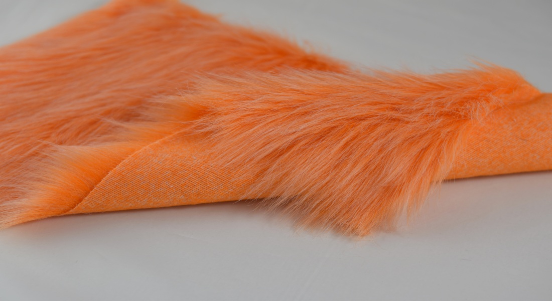 Umelá kožušina,svetlejšia oranžová, šírka 150, vlas 60 mm, metráž