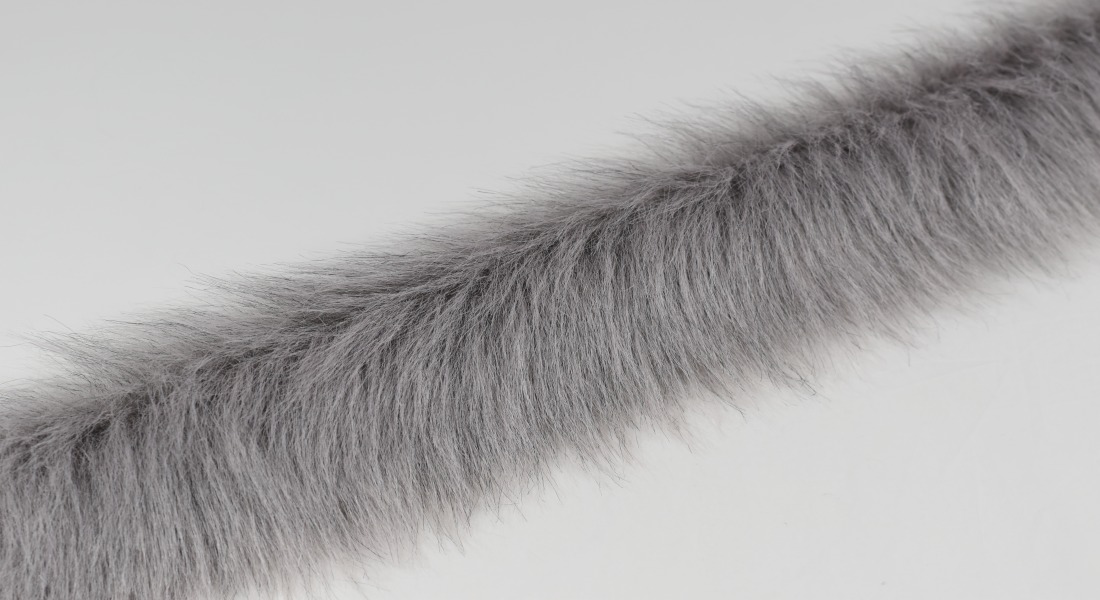 Umelá kožušina melír - svetlo šedé, šírka 150 cm vlas 60 mm