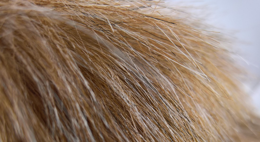 Umelá kožušina melír hnedej, bielej, čiernej