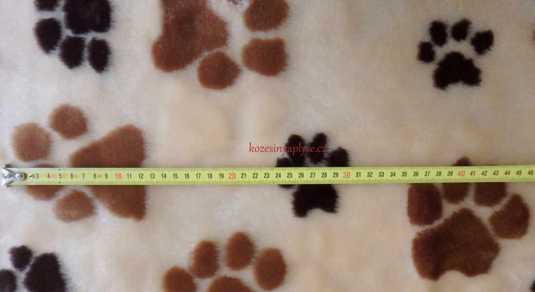 Plyš- Tlapky béžové a hnědé