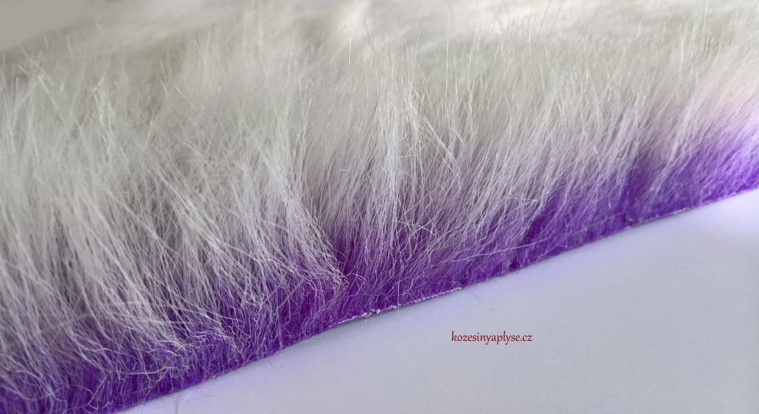 Umelá kožušina, fialová, vlas 50 mm, šírka 150 cm, metráž