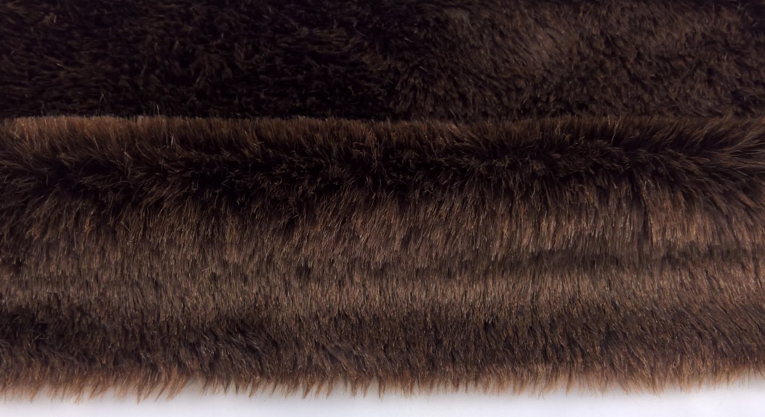Poťahová plyš, čalúnická, hnedá , vlas 20 mm