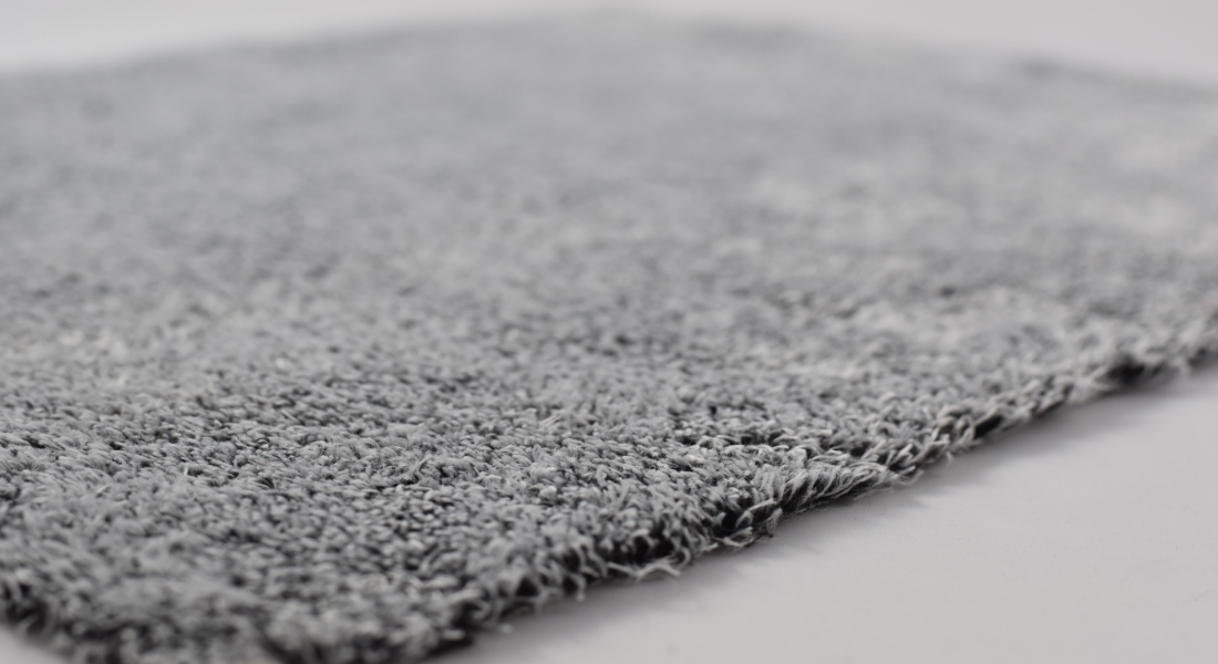 Plyš hladký BONEKAL, černo-šedý melír, šíře 165cm (metráž)