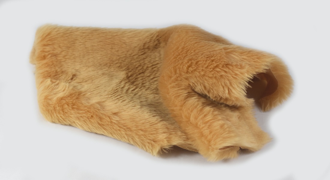 Poťahová plyš, tmavo béžová, vlas 20 mm        mm