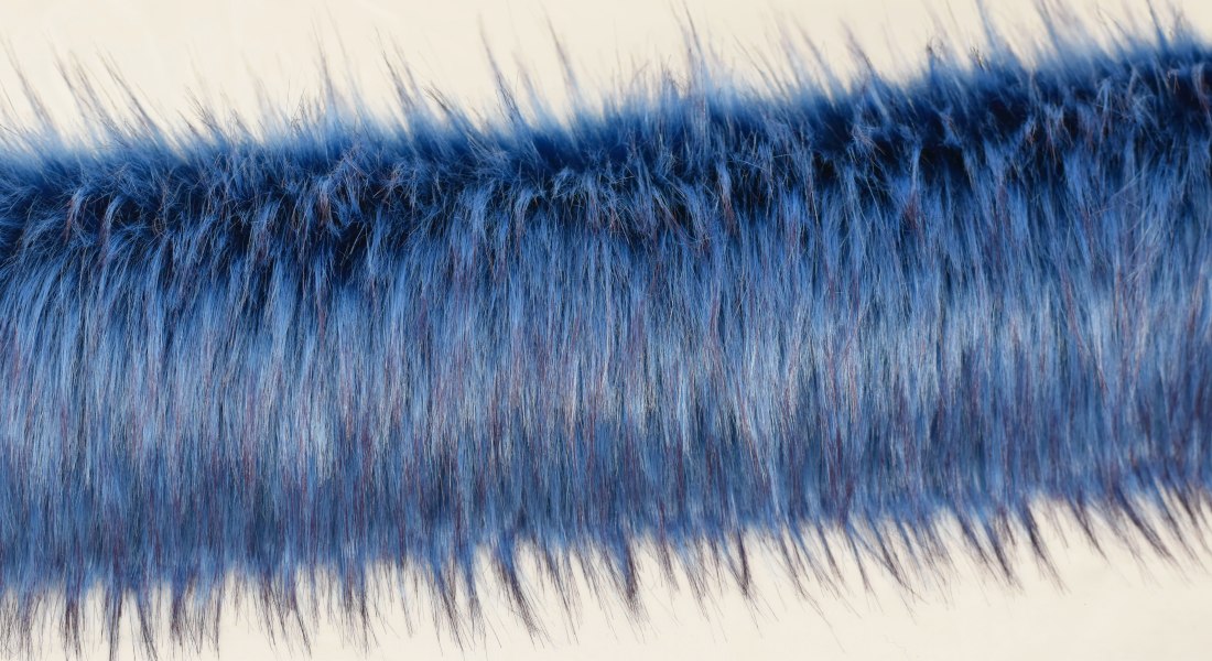 Umelá odevná kožušina modráá,európsky výrobca, šírka 150 cm