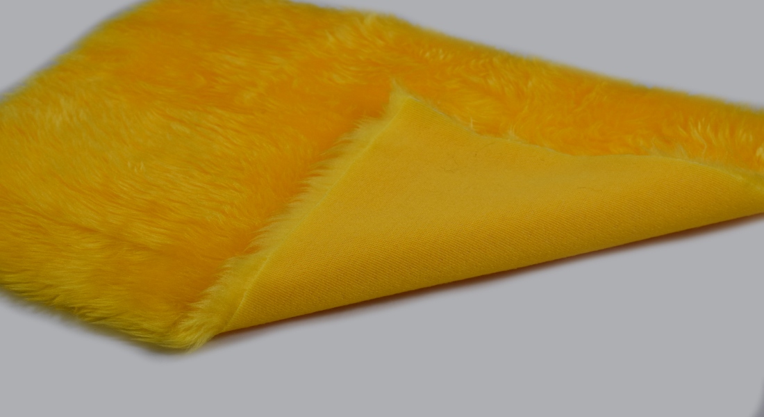 Umelá kožušina žltá, vlas 30mm, šírka 150cm