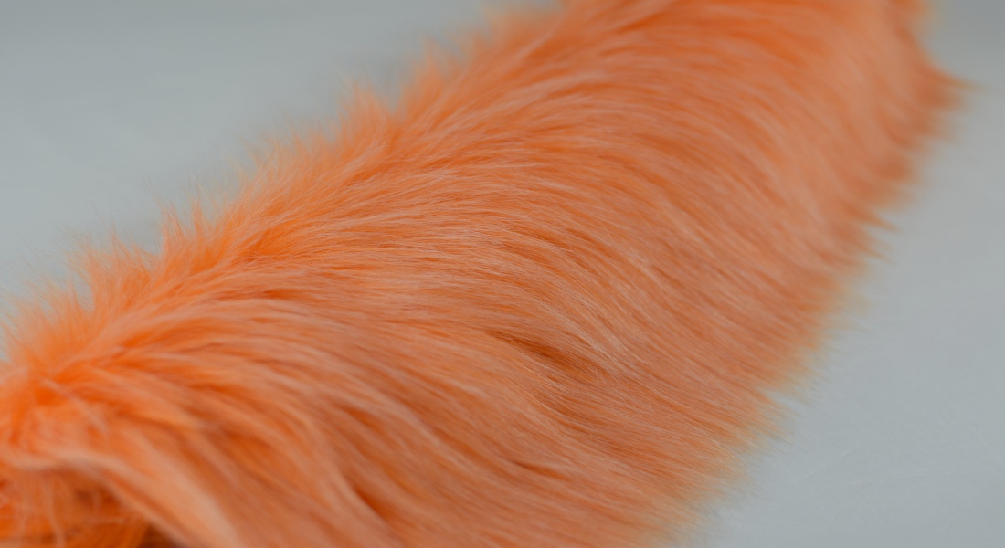 Umelá kožušina,svetlejšia oranžová, šírka 150, vlas 60 mm, metráž