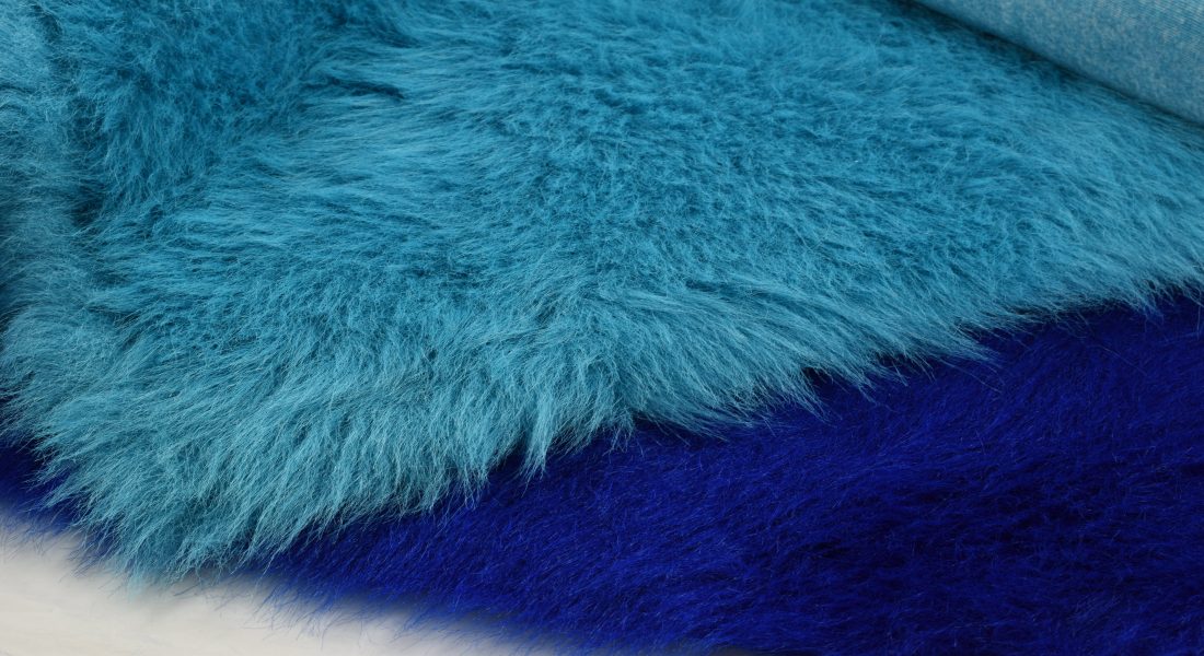 Umelá kožušina kráľovsky modrá, šírka 150, vlas 60 mm, metráž