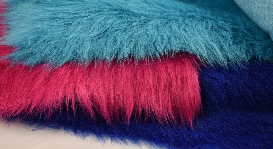 Umelá kožušina ružová, šírka 150, vlas 60 mm, metráž