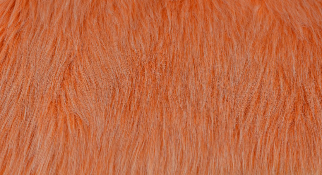 Umelá kožušina,svetlejšia oranžová, šírka 150, vlas 60 mm, metráž