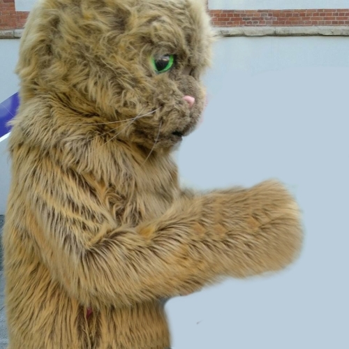 Umelá kožušina, žltá, vlas 60 mm, metráž