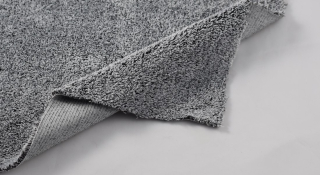 Plyš Bonekal- čierno biely melír 