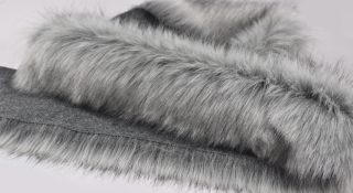 Umelá odevná kožušina šedá, európsky výrobca, šírka 150 cm